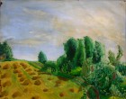 Landschaft | Ölfarbe auf Zeichenpapier | 1961 